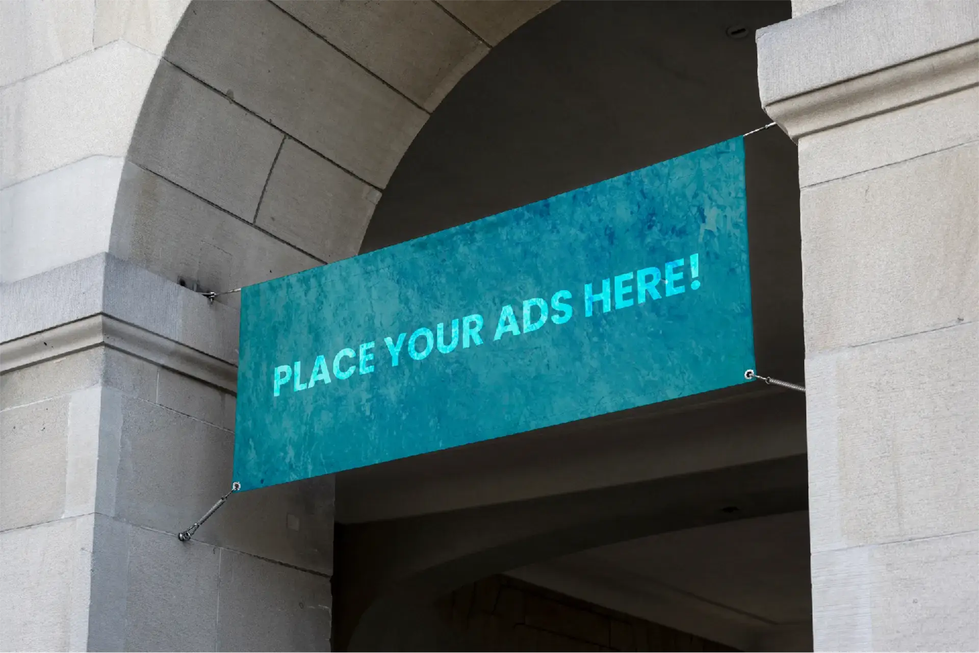 Example of a green custom printed banner in Houston